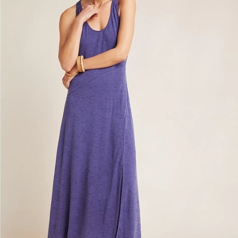 Anthropologie Maeve Melanie Knit Maxi Dress Navy Medium